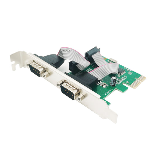 PCI-Express PCI-E Dual RS-232 Serial Port PCI-E 2 Port DSUB9 DB9 seriell Controller COM RS232 Karte Adapter PCI-E PCI Express Card-Adapter-Konverter - Euroharry GmbH