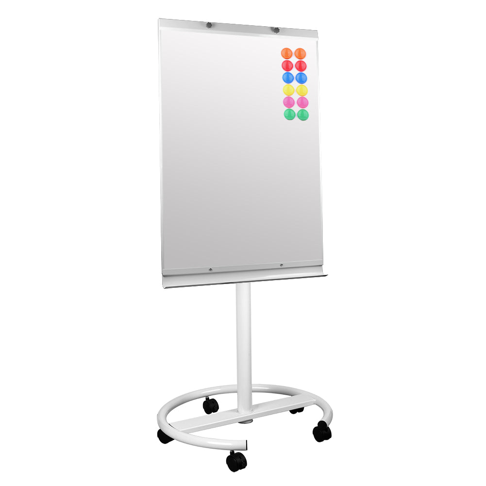Whiteboard Flipchart Magnetwand mit Alurahmen Magnetisch Whiteboard und Magnettafel Lackiert WhiteBoard + Mobile Ständer Einstellbar drehbar