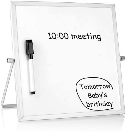 Trockenlöschen Whiteboard Weiße Kleines Tafel Desktop Mini Staffelei umschaltbarer Notizblock für Büro - Euroharry GmbH