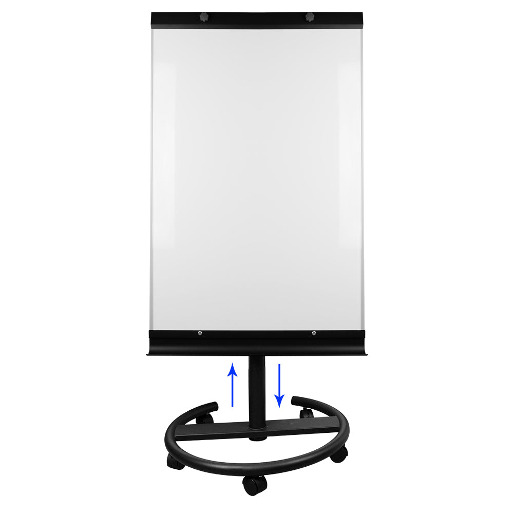 Whiteboard Flipchart Magnetwand mit Alurahmen Magnetisch Whiteboard und Magnettafel Lackiert WhiteBoard + Mobile Ständer Einstellbar drehbar