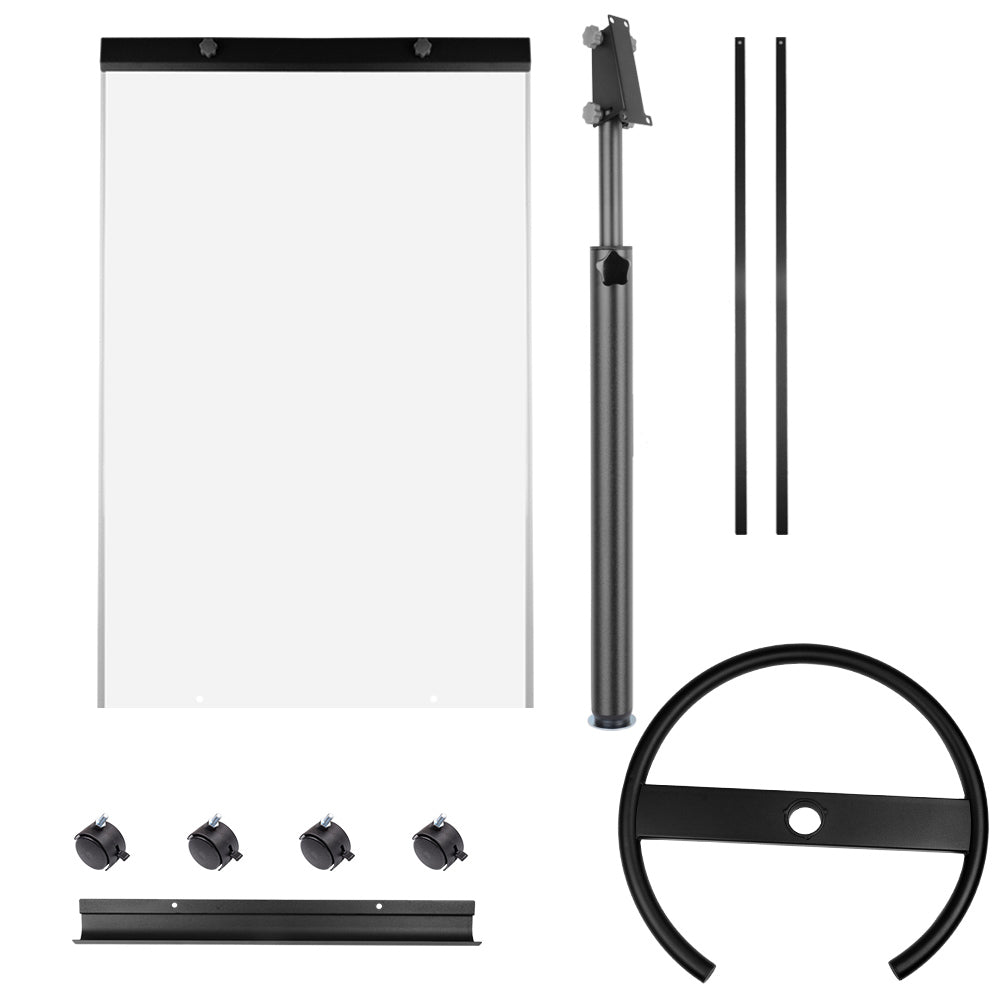 Whiteboard Flipchart Magnetwand mit Alurahmen Magnetisch Whiteboard und Magnettafel Lackiert WhiteBoard + Mobile Ständer Einstellbar drehbar