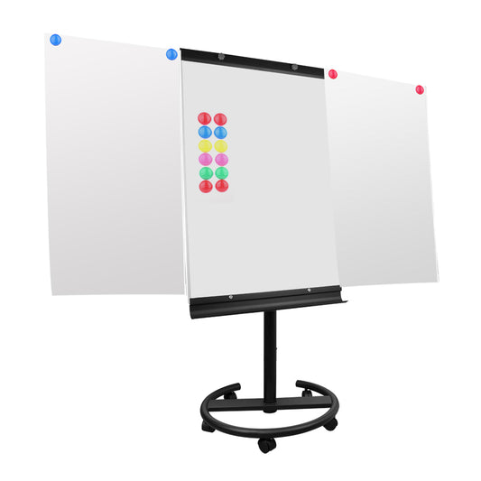 Mobile Whiteboard Flipchart Magnetwand mit Alurahmen Magnetisch Whiteboard und Magnettafel Lackiert WhiteBoard + Ständer Einstellbar drehbar