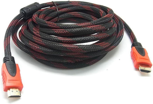 （euroharry）5M 15FT Mesh Schwarz HDMI Gold Kabel für PS3 HDTV HD Blue-Ray 1080p
