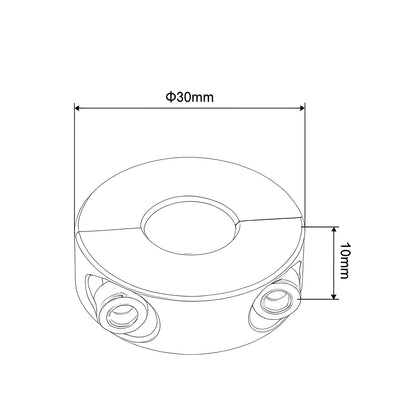 4 Stück Clamp Clamps Aluminium Alloy Screw Wave Mounting Ring Wave Collar Clamp Clamps for Robot Technical Equipment Lawn Tractor Garage Doors Storage Tools