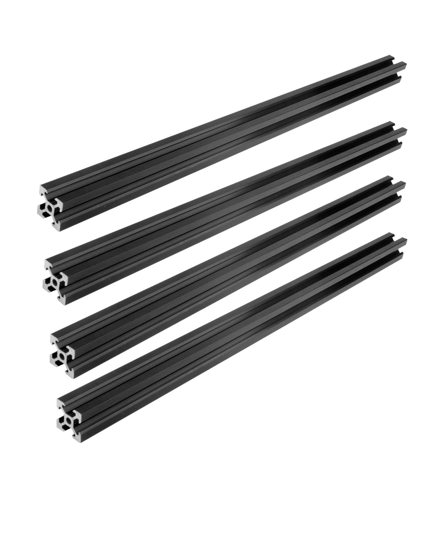 4 Stück 2020 V Typ Schwarz Europäischer Standard Eloxierte Linearschiene Aluminiumprofilextrusion für DIY 3D-Drucker und CNC-Maschinen