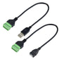 USB Typ C / USB 2.0 male/female zu 5-Pin-Schraubklemme Block Stecker Adapter(euroharry)