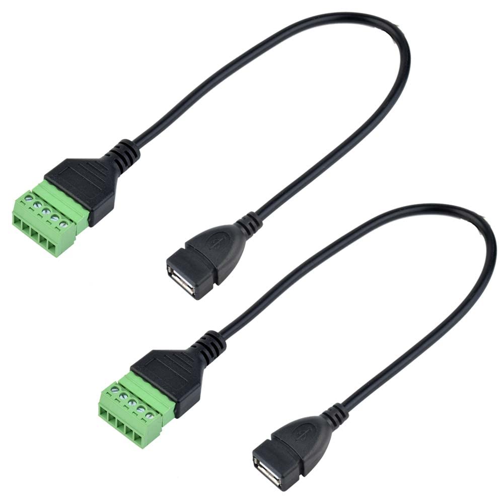 USB Typ C / USB 2.0 male/female zu 5-Pin-Schraubklemme Block Stecker Adapter(euroharry)