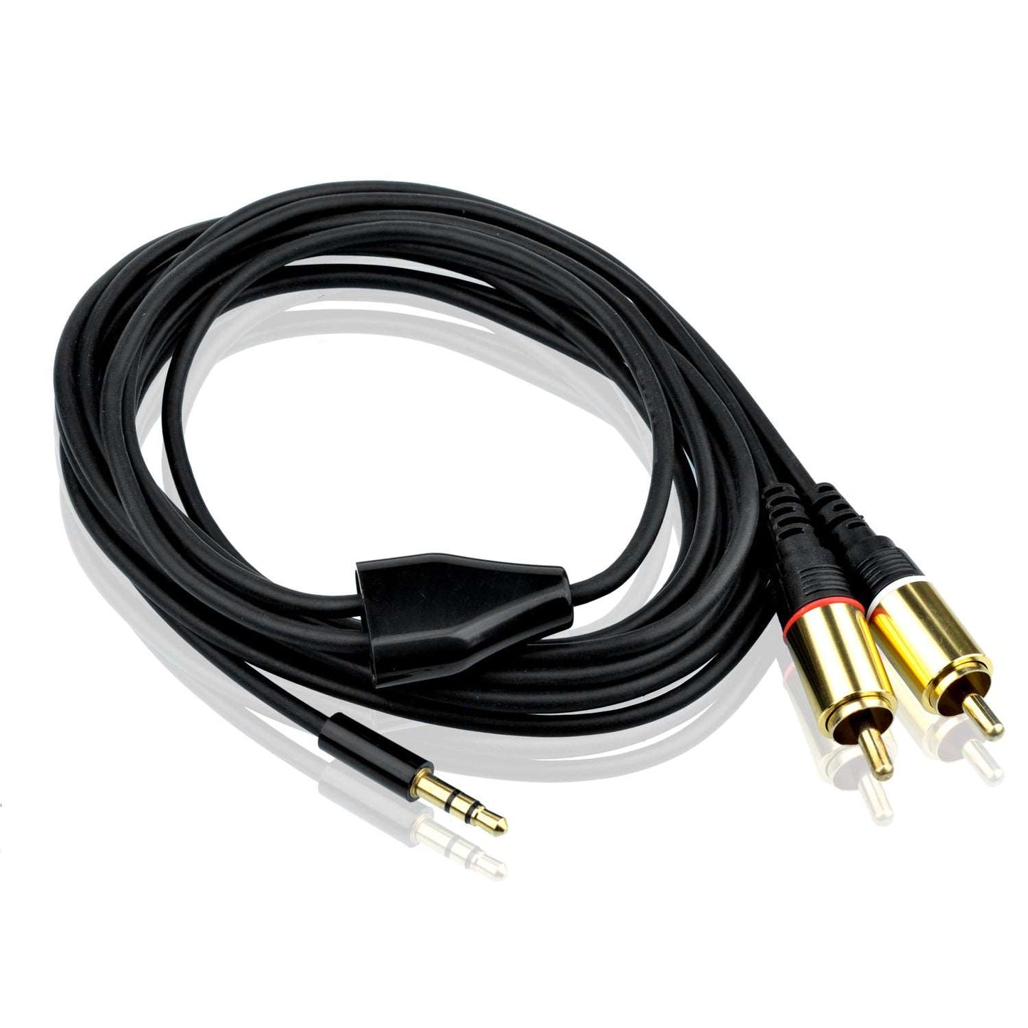 3m 3,5 mm Stecker auf 2 RCA Y Kabel AUX Audio RCA Kabel 1 x 3,5 mm Audio Stecker auf 2 x RCA Stecker - Euroharry GmbH