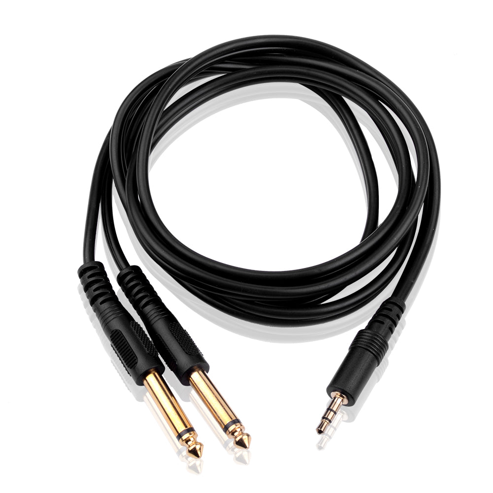 euroharry）1,5M Stereo 3.5mm Klinke auf Dual 6.35mm Mono Y AudioKabel Audio Splitter Kabel