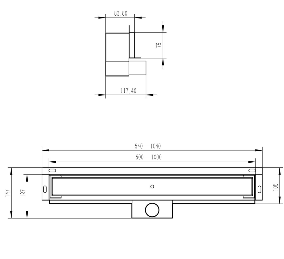 Duschrinne, Edelstahl Komplettset Wandablauf Wandmontage Befliesbar Haarsieb Rinne mit Siphon Montagefüße Inklusive Doppelkammer Bodenablauf - Euroharry GmbH