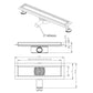 Edelstahl Duschrinne Bodenablauf Abflussrinne -360° Befliesbar