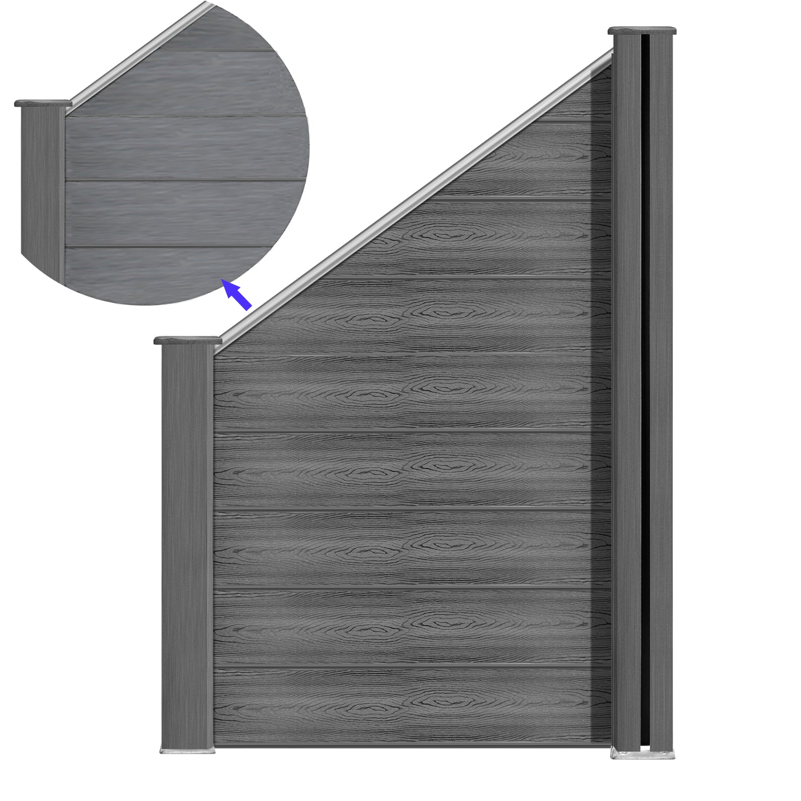 WPC Zaun Sichtschutzzaun Farbe - Euroharry GmbH