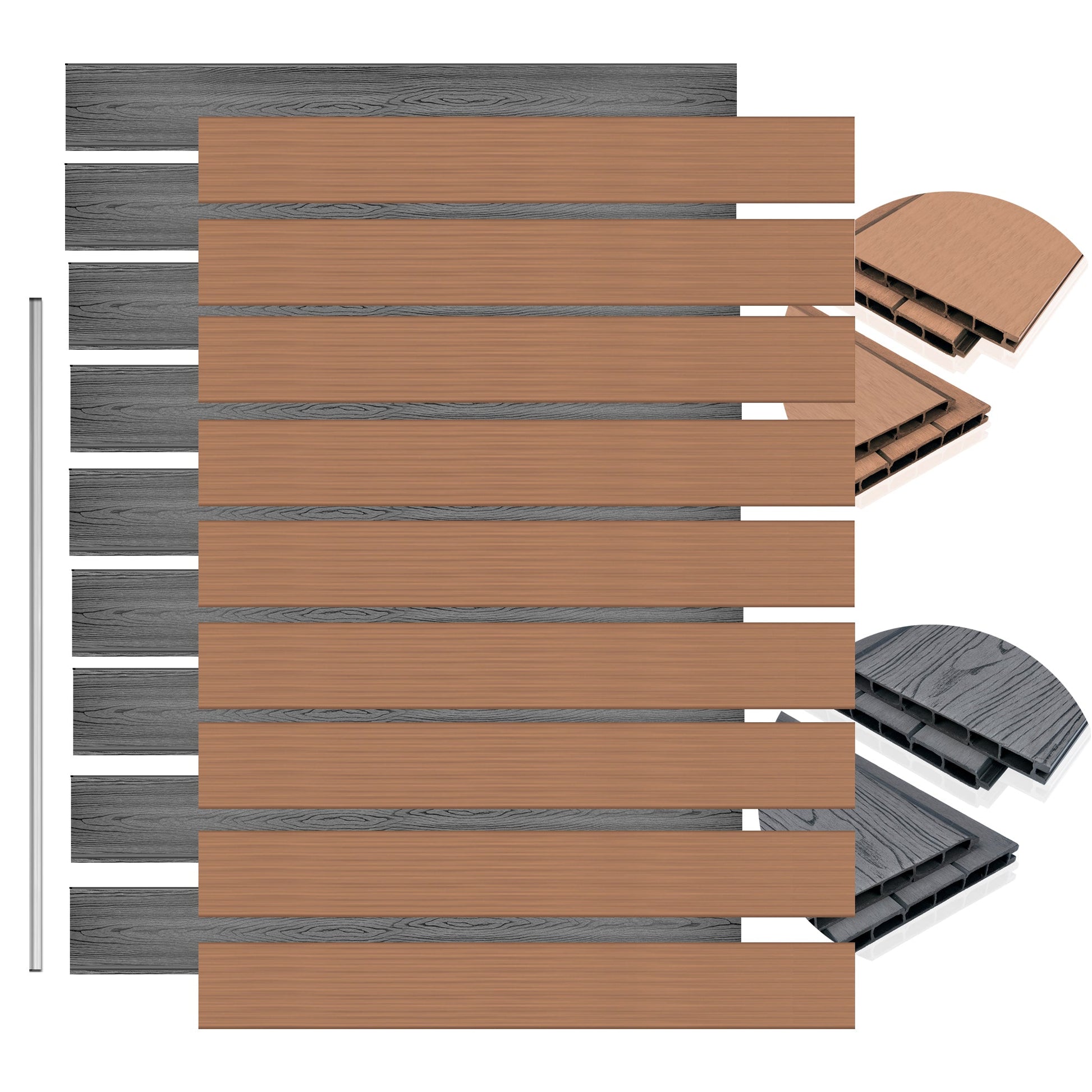 WPC Zaun Sichtschutzzaun Farbe - Euroharry GmbH