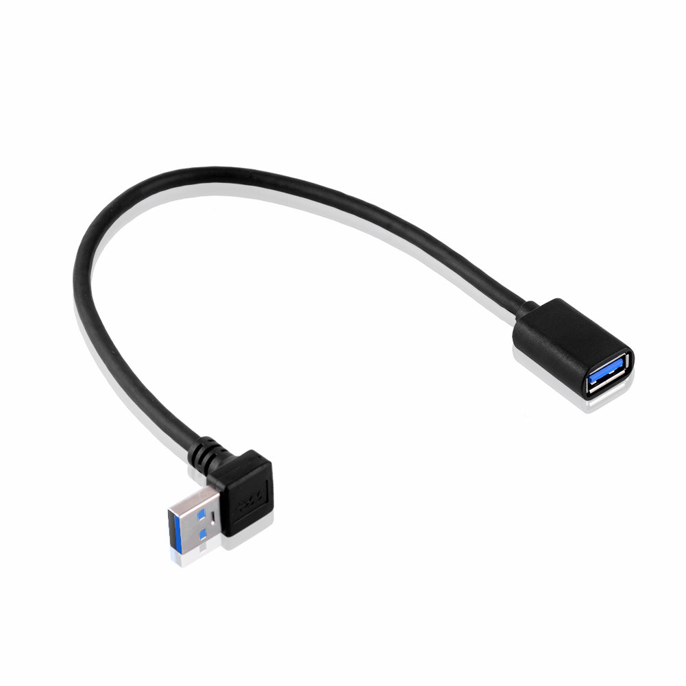 30cm USB 3.0 Winkel Adapter - 90° Grad Winkeladapter - A-Stecker zu A-Buchse - kompatibel mit Allen USB Kabeln - optimale Kabelführung - Euroharry GmbH