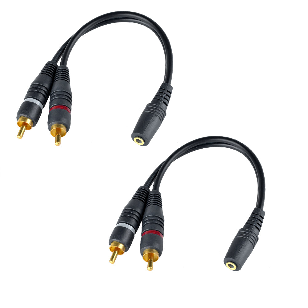 3,5mm Stereo-Stecker/Buchse auf Dual-Cinch-RCA Female/Male Audio-Adapter kabel