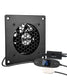 Digitalanzeige temperaturgesteuertes leises Lüftersystem, USB Lüfter 80mm, 5V-Lüfter mit modernem gebürstetem schwarzem Aluminiumrahmen für Heimkino-AV-Schränke (Copy)