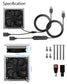 USB 120mm Wohnmobil-Lüftungsventilator , Timer + Geschwindigkeitsregelungssystem, 6 Geschwindigkeitsstufen, IPX5, mit I,  5-12V, geeignet für Wohnmobile, Camper, grau-weiß
