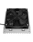 USB 120mm Wohnmobil-Lüftungsventilator, Digitalanzeige temperaturgesteuertes leises Lüftersystem, 10 Geschwindigkeitsstufen, IPX5 , Spannung 5-12V, für Wohnmobile, Camper, grau-weiß