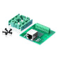 2 Stück RJ45 / 8P8C auf Schraubklemmen-Breakout Board mit DIN-Schienen-Clips