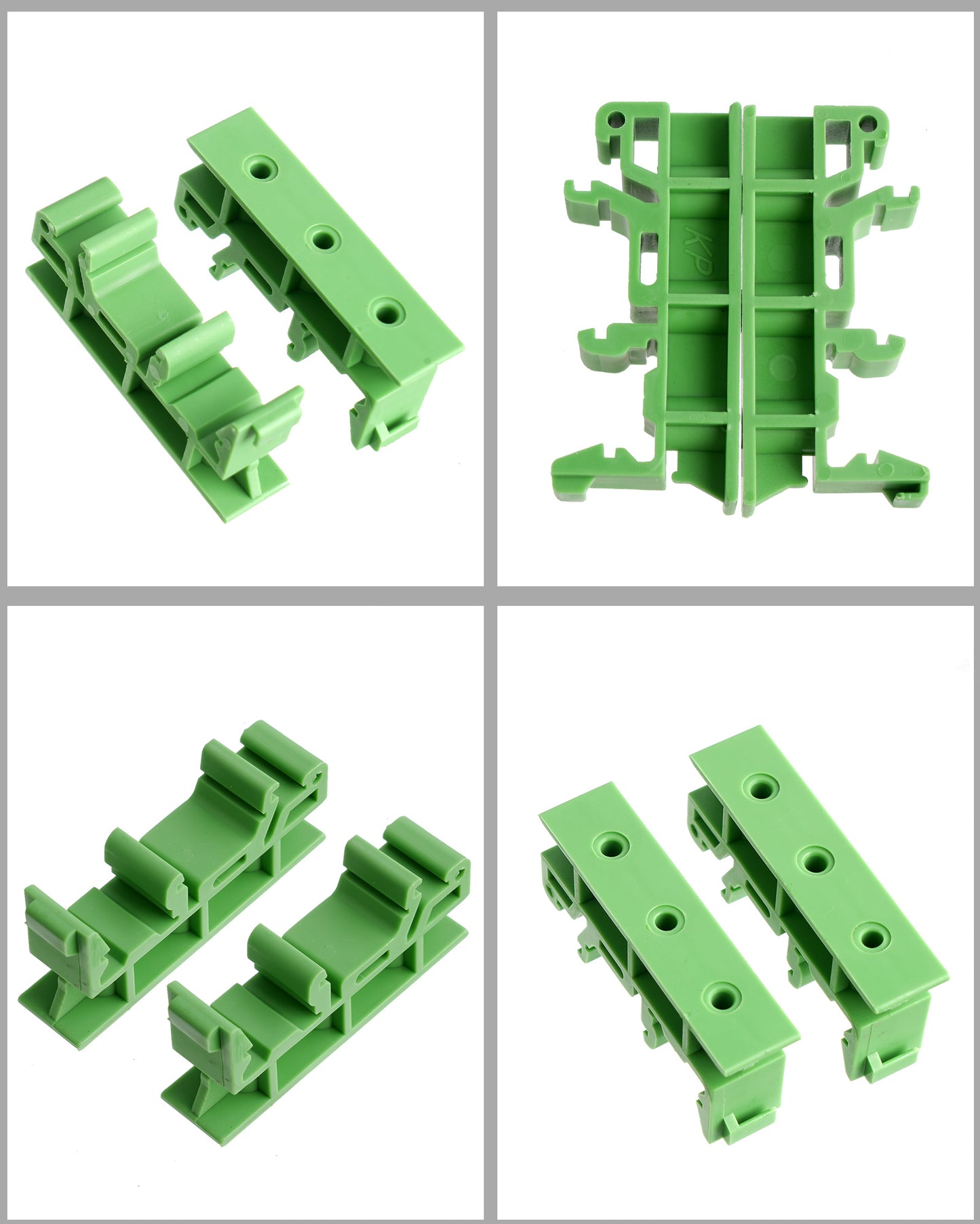 10X C45 DIN-Schienen-Leiterplattenmontage Grüne Halterungshalter Trägerclip