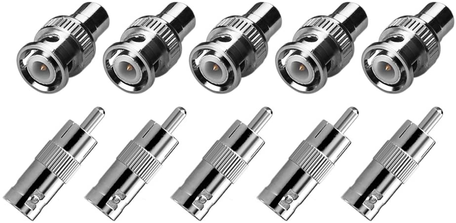 BNC Stecker auf RCA Buchse und BNC Buchse Stecker auf RCA Stecker Adapter Stecke