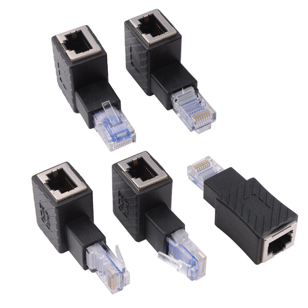 RJ45 Ethernet Stecker auf Buchse Adapter geschirmt Netzwerk Patch for Cat6 Cat5