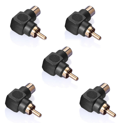 RCA Y Splitter Adapter 90 Grad Winkel Cinch Stecker auf RCA Buchse Audio Video - Euroharry GmbH