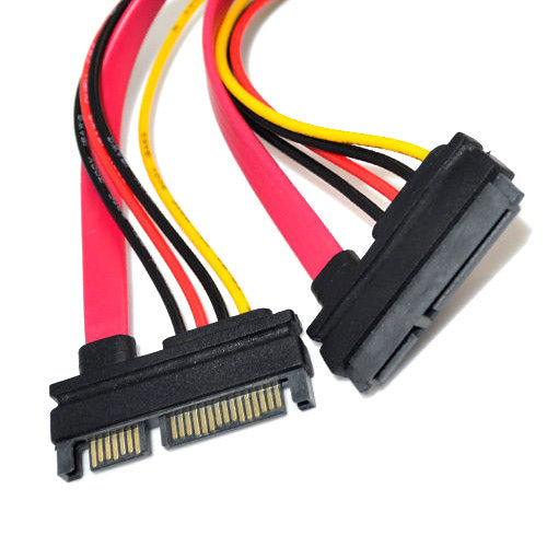 30cm 22pin (7 + 15) SATA Männlich Zu Weiblich Daten und Strom Combo Verlängerungskabel Verlängerung Kabel – SATA Verlängerungskabel - Euroharry GmbH