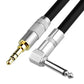 2m 3,5 mm Stecker auf 90 ° 6,5 mm Stecker Audio-Verlängerungskabel 3,5 mm Stecker auf 6,5 mm Stecker Audio Kabel