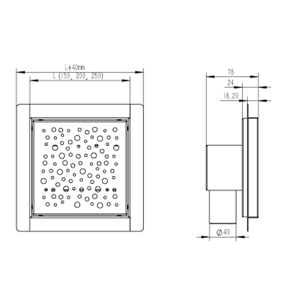 Edelstahl Duschrinne Bodenablauf Abflussrinne Duschablauf Ablauf Befliesbar -2 in 1 *befliesbar und geschlossen - Euroharry GmbH