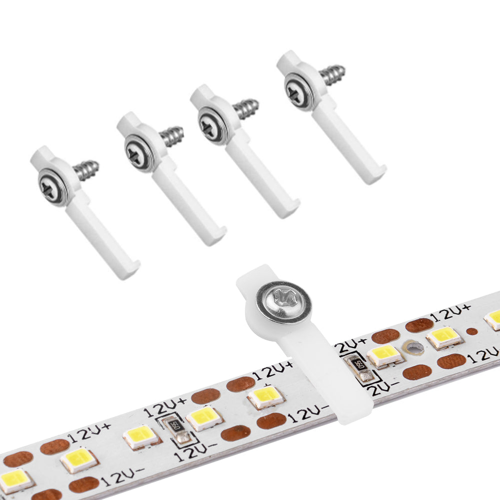 LED Streifenlicht Zubehör| Led-Streifen-Montageclips für 10 mm breite Led-Streifen Halterungsbefestigung mit nicht-magnetischen Schrauben - Euroharry GmbH
