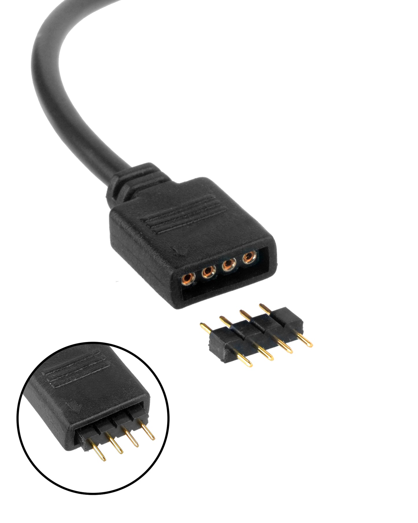 LED Streifenlicht Zubehör|Verlängerung Anschluss Kabel für LED RGB-Strip 4 pin, Verbinder, geeignet für LED RGB Leiste Streifen