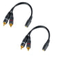 2x Audio 3,5mm -Buchse auf Dual-Cinch RCA-Stecker 20cm Audiokabel-Adapter Marineblau - Euroharry GmbH