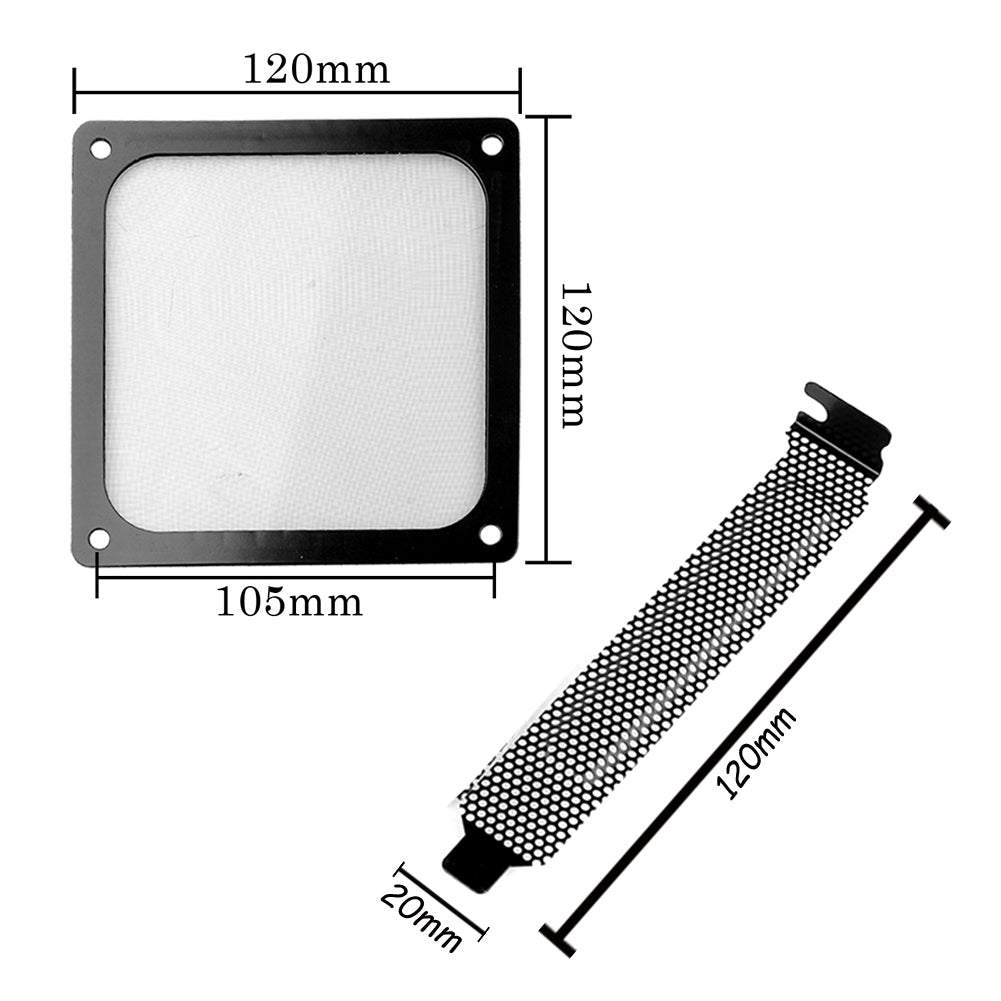 20mm  x 120mm Schwarz PCI Slot slotblech Abdeckung Hartstahl Staubfilter Abdeckplatte PCI Slot Cover mit Schrauben