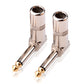 2 Stück Audio 6,35mm 90 Degree Male to 8mm Audio Welding Plug Angle Plug Solder Connection for Speaker / Guitar / Microphone (Must be Soldered)