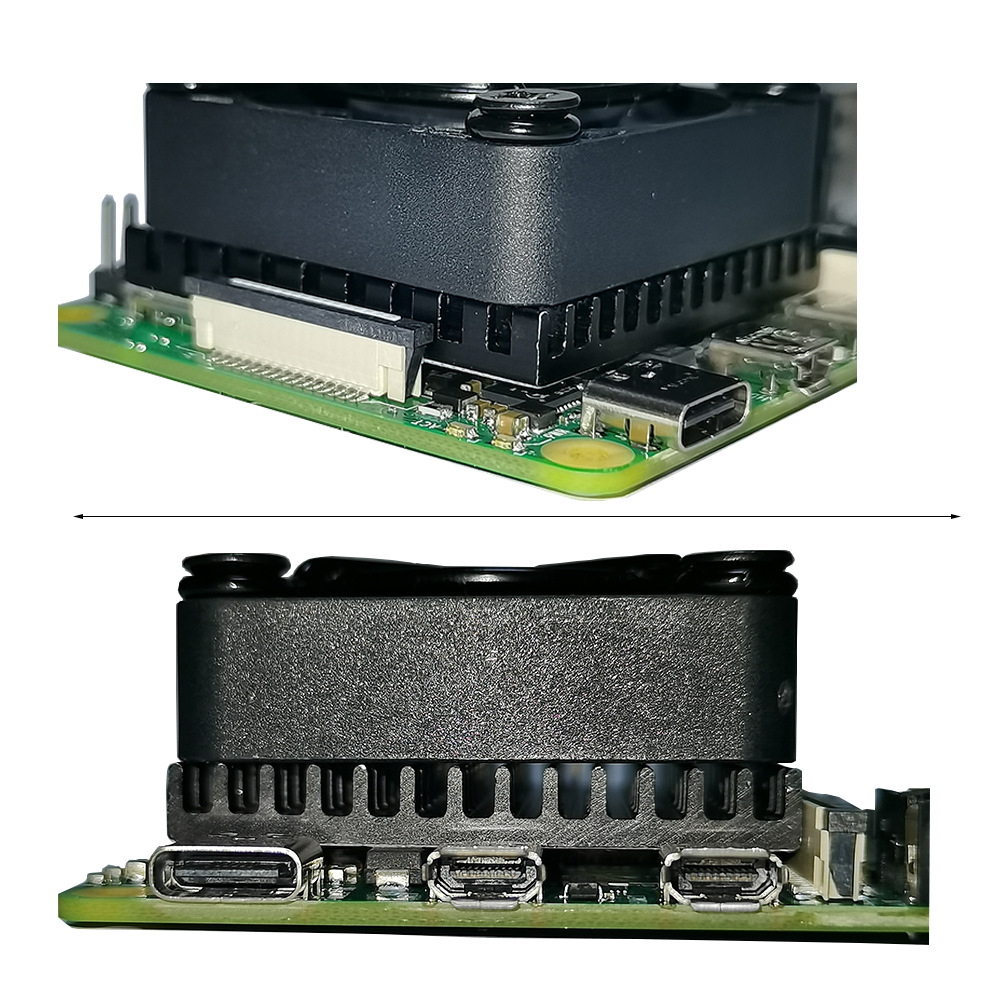 Raspberry Pi 4B Lüfter, 4CM Mini Lüfter, 40x40mm,5V Lüfter, mit Kühlkörper, für Raspberry Pi 4 / 3B + / 3B / 4B - Euroharry GmbH