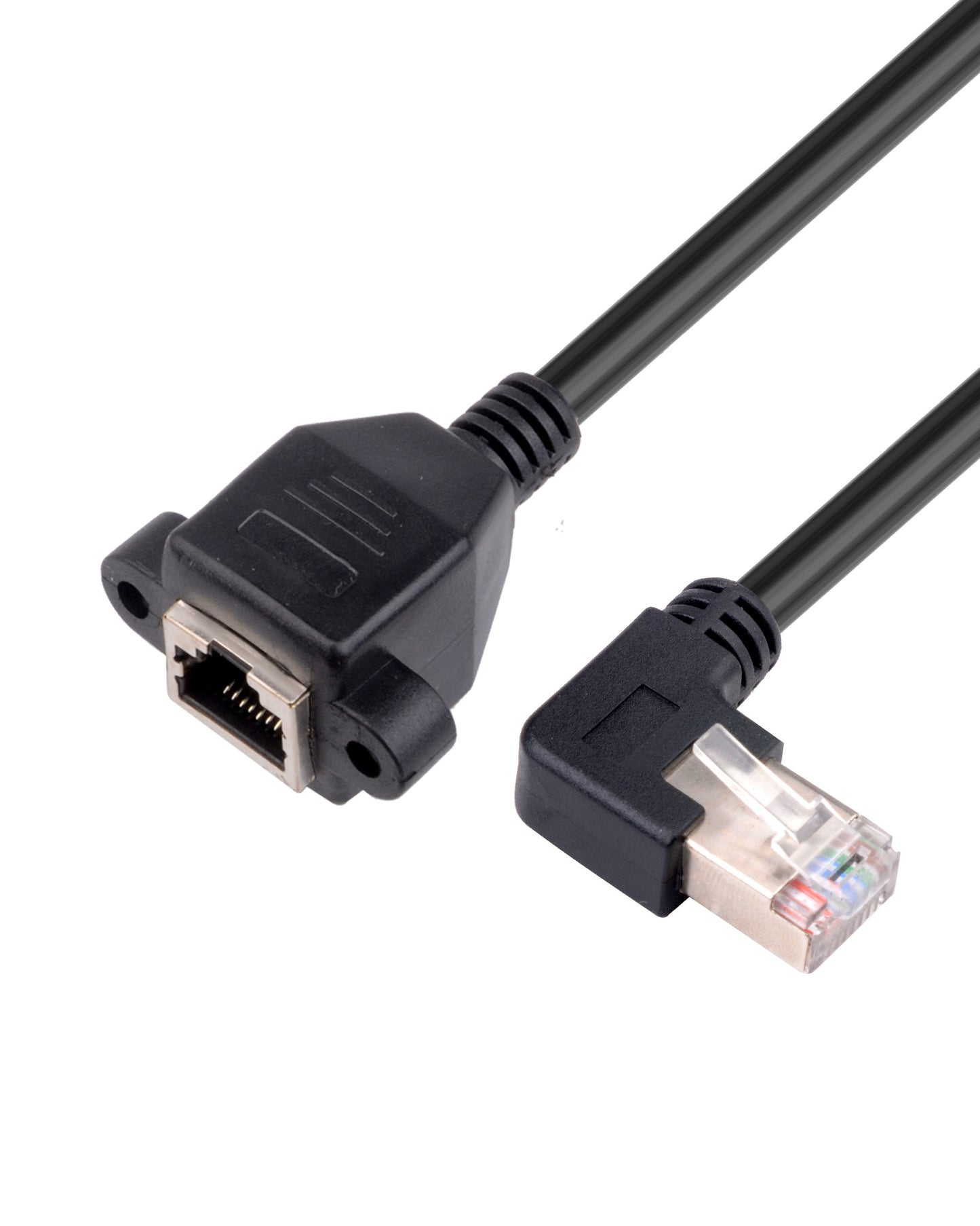 Ethernet-Verlängerungskabel, RJ45-Stecker auf Buchse, CAT6/5e/5, geschirmt