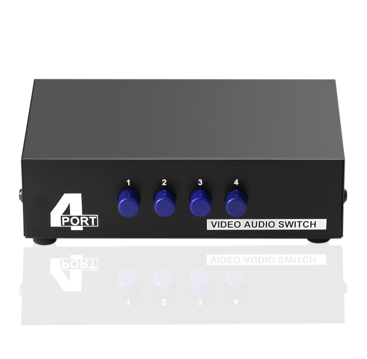 4-Wege AV Switch 4 in 1 heraus Audio Video L/R RCA Selector Switch Box Splitter - Euroharry GmbH