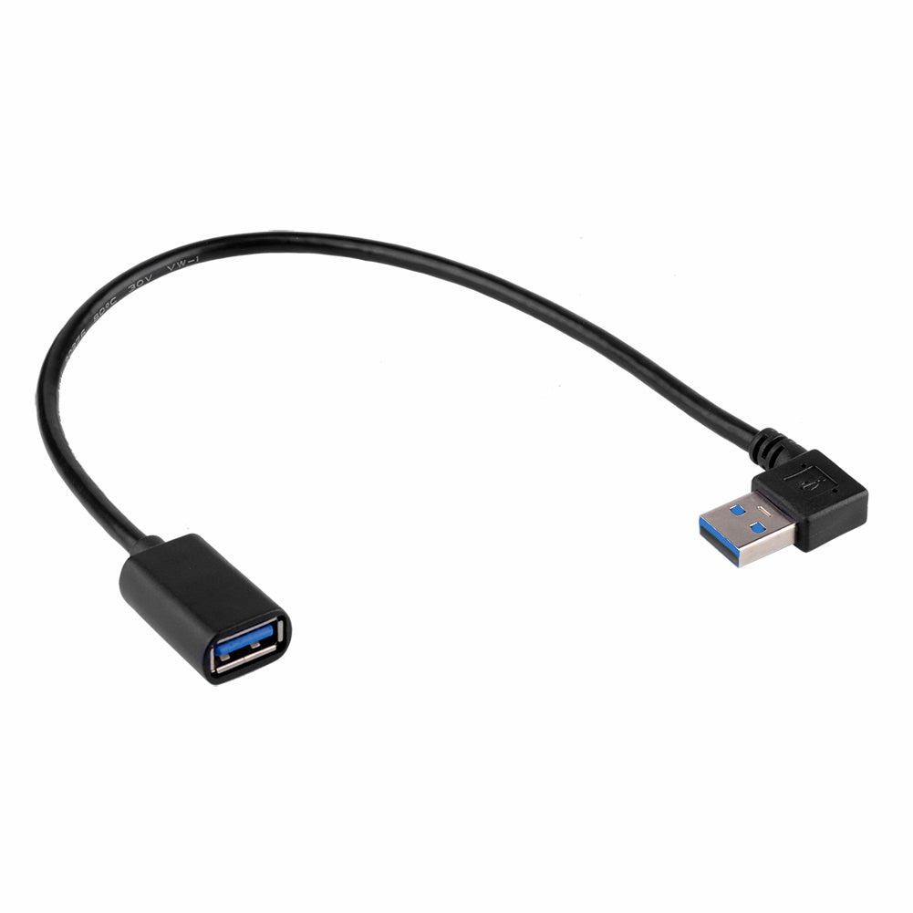 2 x USB 3.0 Modell - L Winkel Adapter - 90° Grad - A-Stecker zu A-Buchse - kompatibel mit Allen USB Kabeln - optimale Kabelführung 30cm (A Stecker zu A Buchse)