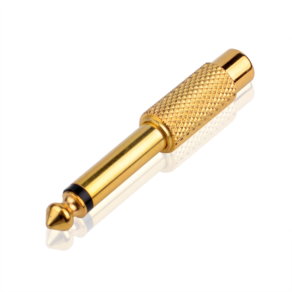 6,3 mm (1/4') bis 3,5mm (1/8') kopfhörer Audio Golden Gold Plug Plated Adapter - Euroharry GmbH
