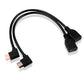 2 x 30cm HDMI(1.4) 90° Kabel Adapter 1080P Male to Female Schwarz (L-Modell)