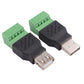 2 Stück USB auf 5 pin schraubklemme Adapter Generator modul terminal Block(1xStecker+1xBuchse) - Euroharry GmbH