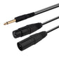 euroharry 30cm Mikrofon Stecker & Buchse XLR 3-pin Y-Splitter auf 6,35mm TS-Mono audio Kable