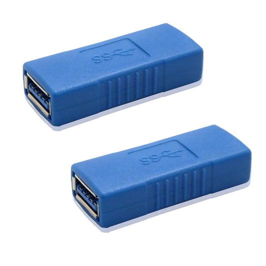 2PK USB 3.0 Adapter Kupplung Verbindung Koppler Erweiterung - A-Buchse zu A-Buchse - 2 USB Kabel verbinden - Verlängern