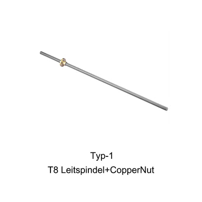 Gewindespiel T8-Gewindespindel mit Kupfermutter, 1 mm, 2 mm, 4 mm, 12 mm Führung, vollständig trapezförmige Gewindestange, Tr8x1, Tr8x2, 304- Edelstahlschraube Schraube trapezförmig (Color : 2mm pitch Gewindespiel T8-Gewindespindel mit Kupfermutter, 1 mm, 2 mm, 4 mm, 12 mm Führung, vollständig trapezförmige Gewindestange, Tr8x1, Tr8x2, 304- Edelstahlschraube Schraube trapezförmig (Color : 2mm pitch