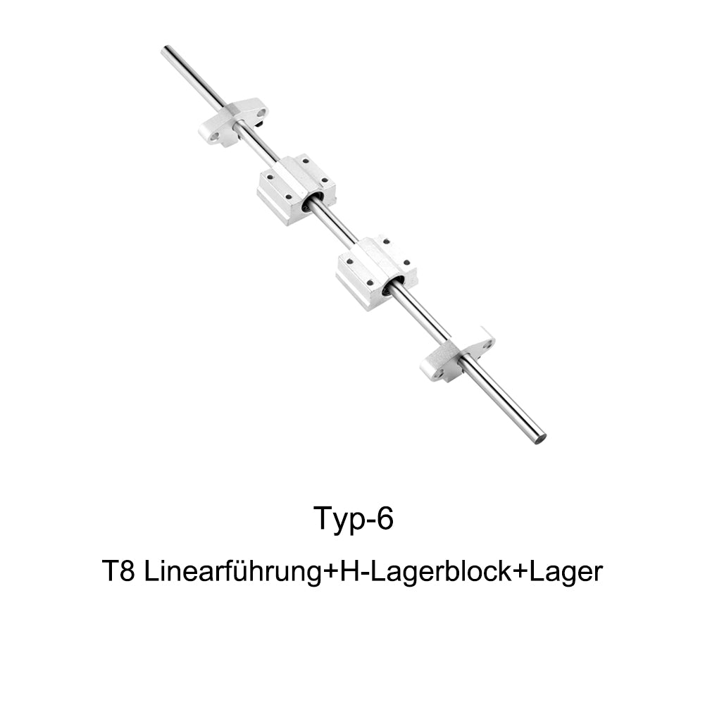 3D Zubehör 100-600mm Ø8 Linearführung/H-Lagerblock/V-Lagerblock/Lager Set Linearachse Welle 8mm Präzisionswelle Linearwelle - Euroharry GmbH