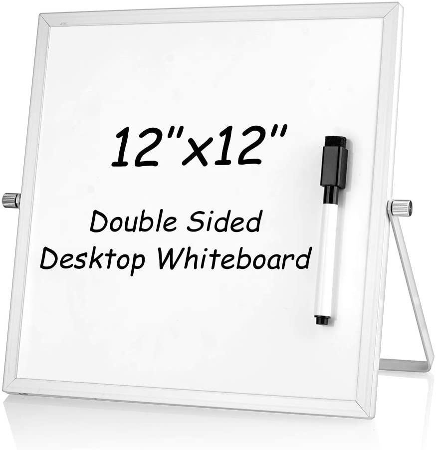 Trockenlöschen Whiteboard Weiße Kleines Tafel Desktop Mini Staffelei umschaltbarer Notizblock für Büro - Euroharry GmbH