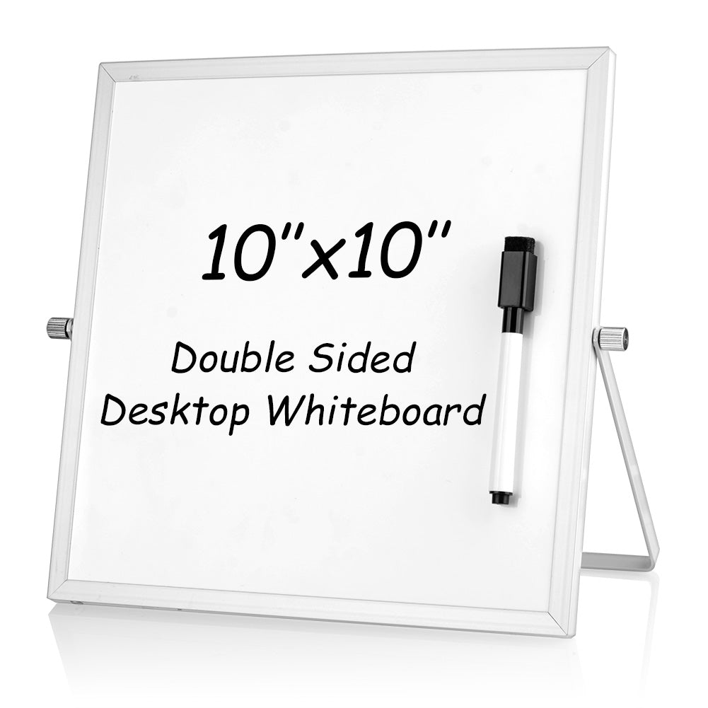 Trockenlöschen Whiteboard Weiße Kleines Tafel Desktop Mini Staffelei umschaltbarer Notizblock für Büro