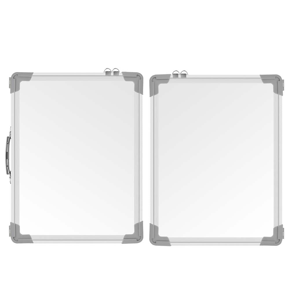 Dry Erase 40x30cm 2-in-1 WhiteBoard Magnetic Desktop Portable Mini Easel Reversible Notepad for Office Home